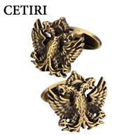 cetiri mens eager cuff links golden color brass material design shirt cufflinks 21mm mens jewelry