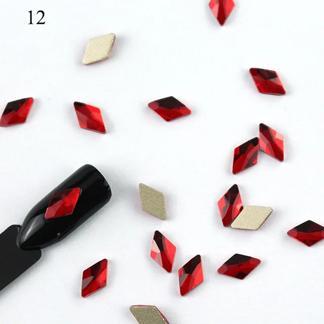 12 10 шт./лот, 13 цветов, Стразы для ногтей, Серебряная роза, 3D блестящее украшение для ногтей, ювелирные изделия, акриловые аксессуары для дизайна ногтей - Цвет: 12