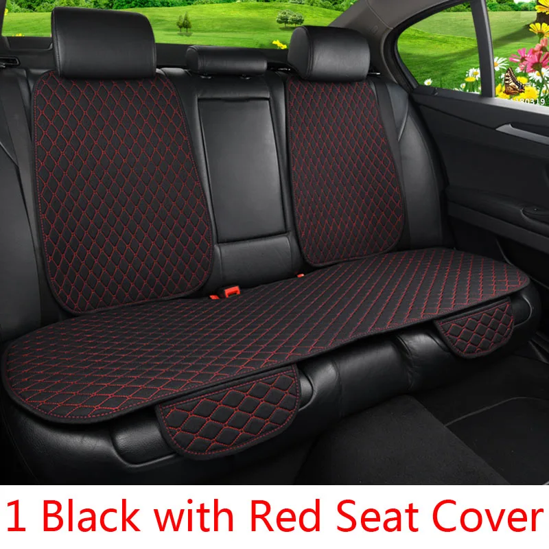 1 rear black red Чехол-протектор на автомобильное сиденье авто Лен Передняя Задняя задняя спинка сиденье Подушка Накладка для авто автомобильный интерьер грузовик внедорожник или фургон - Название цвета: 1 rear black red