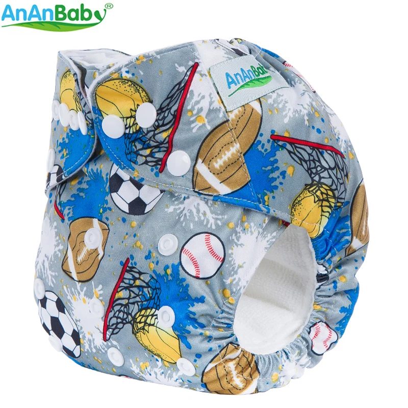 2018 Ananbaby подгузник для унисекс 3 15 кг товар с 1 вставкой из микрофибры|Детские