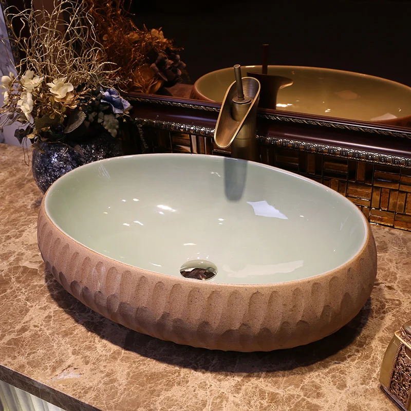 

Jing Yan Jingdezhenantique creative art basin ceramic wash basin