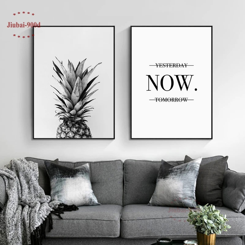 Скандинавский постер 900D картина в виде ананаса Картина на холсте Настенная