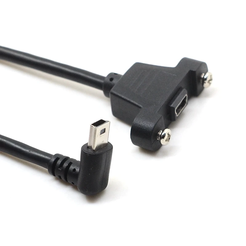 Вверх вниз вправо влево под углом 90 градусов мини USB мужчина к Мини женская панель