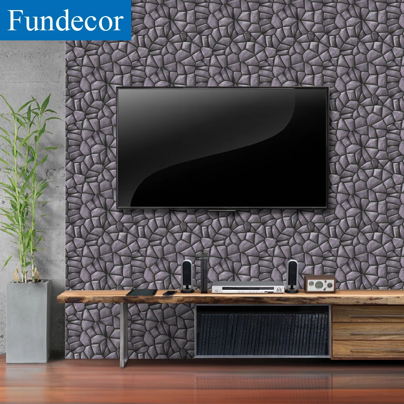 [Fundecor] нестандартные каменные 3D настенные наклейки домашний декор самоклеющиеся