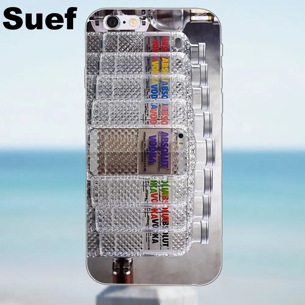 New Famous Wine Absolut Vodka Soft Covers For iPhone 4 4S 5 5S 5C SE 6 6S 7 8 Plus X Samsung Galaxy A3 A5 J1 J3 J5 J7 2016 2017 | Мобильные