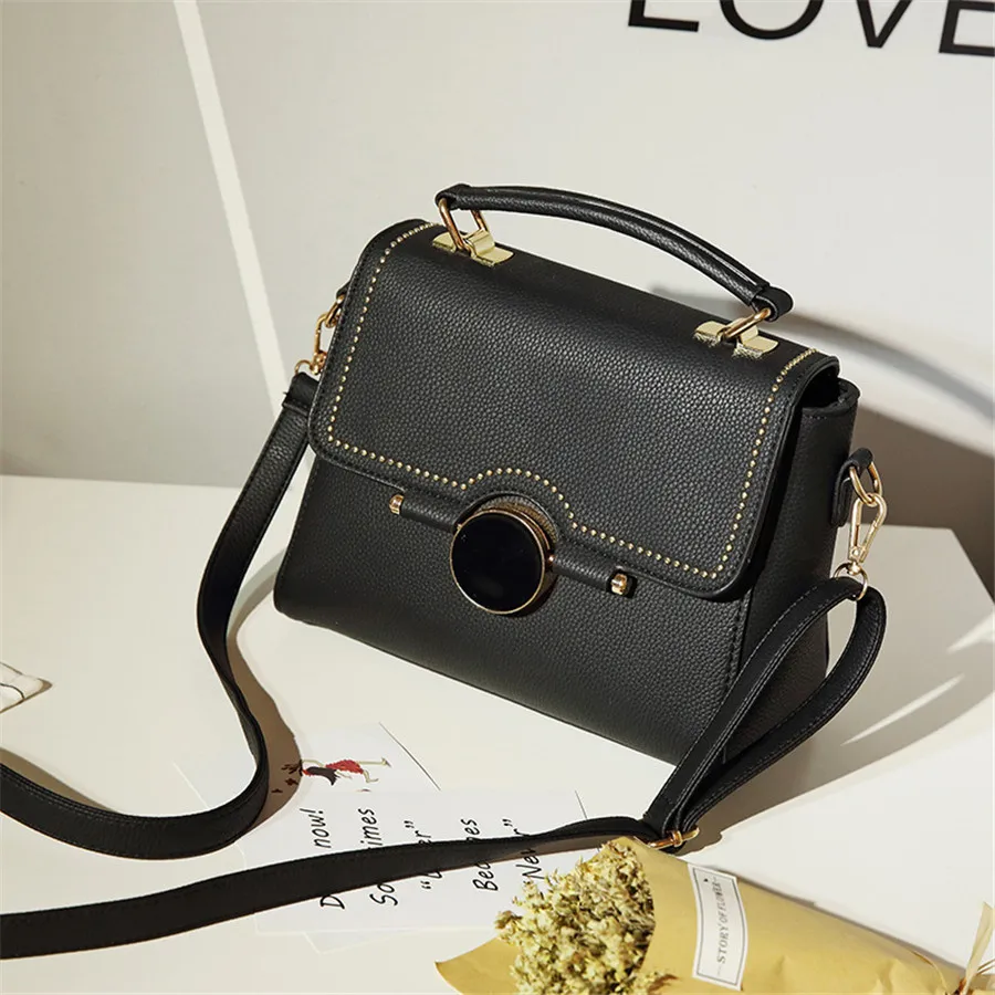 Новый Женщины Сумка Случайные ИСКУССТВЕННАЯ Кожа Сумки Женские Средний На Ремне