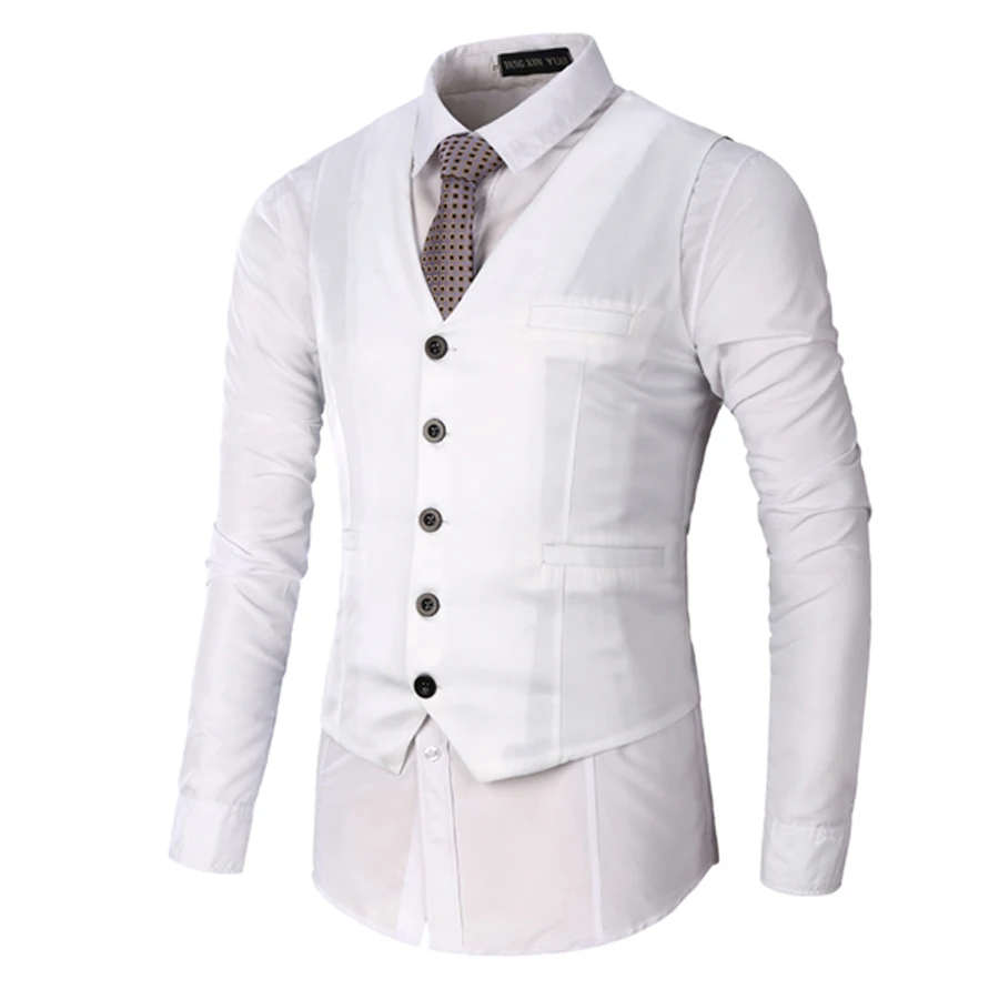 Мужской деловой клетчатый костюм однобортный жилет большого размера мужской