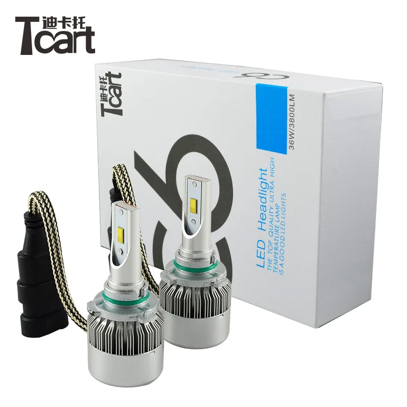 Автомобильные светодиодные фары Tcart 2 шт. головные лампы высокой мощности HB3