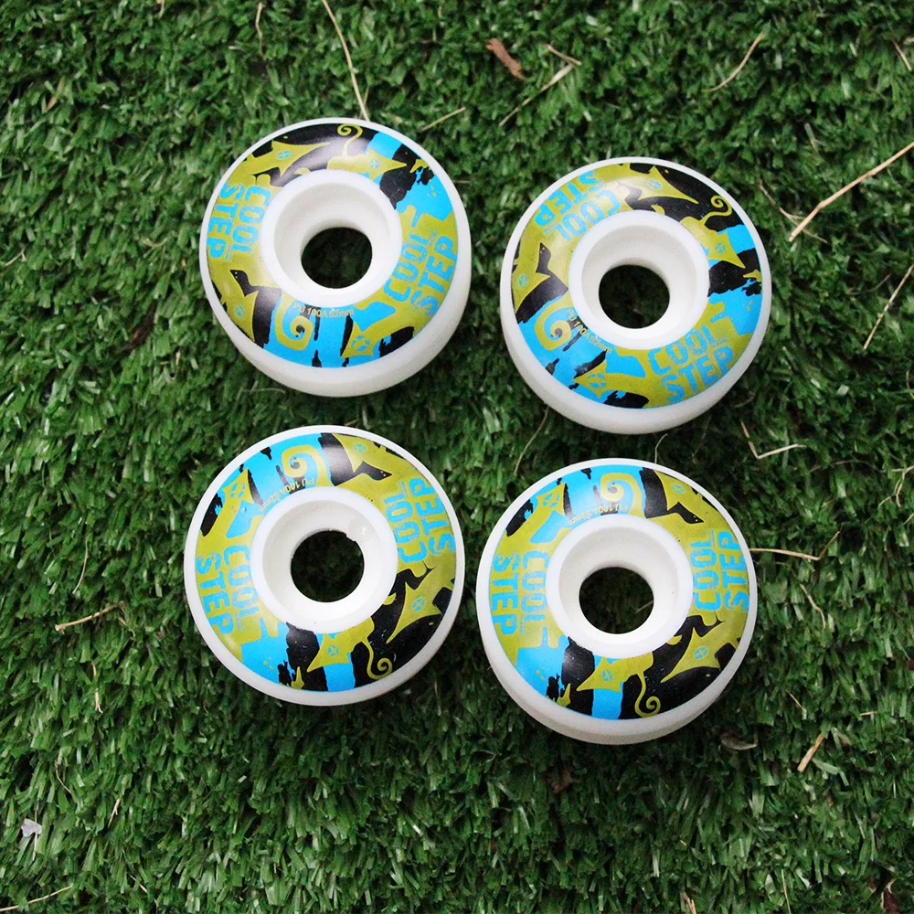 Печатные колеса 52 мм * 30 части скейтборда и свободные подшипники белый PU 4 шт.