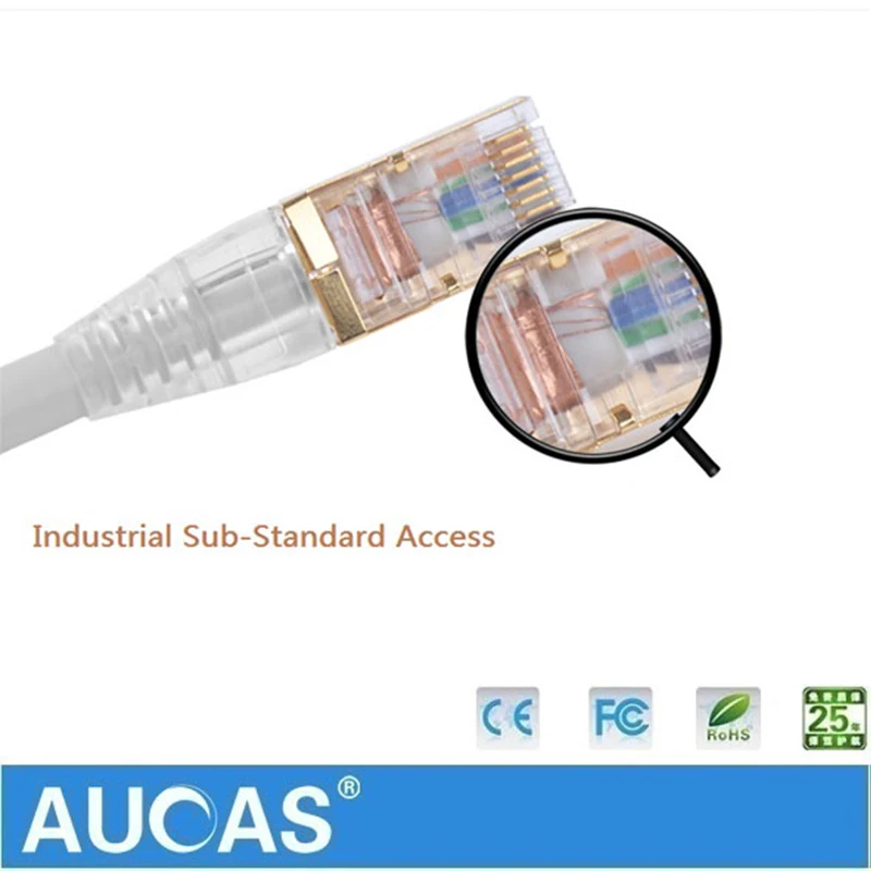 Aucas Высококачественная витая пара из чистой меди сетевой кабель SFTP CAT7 двойной