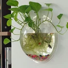 Прозрачная настенная подвесная акриловая миска для рыб, аквариумная ваза для растений, Водные товары для домашних животных, украшение для дома