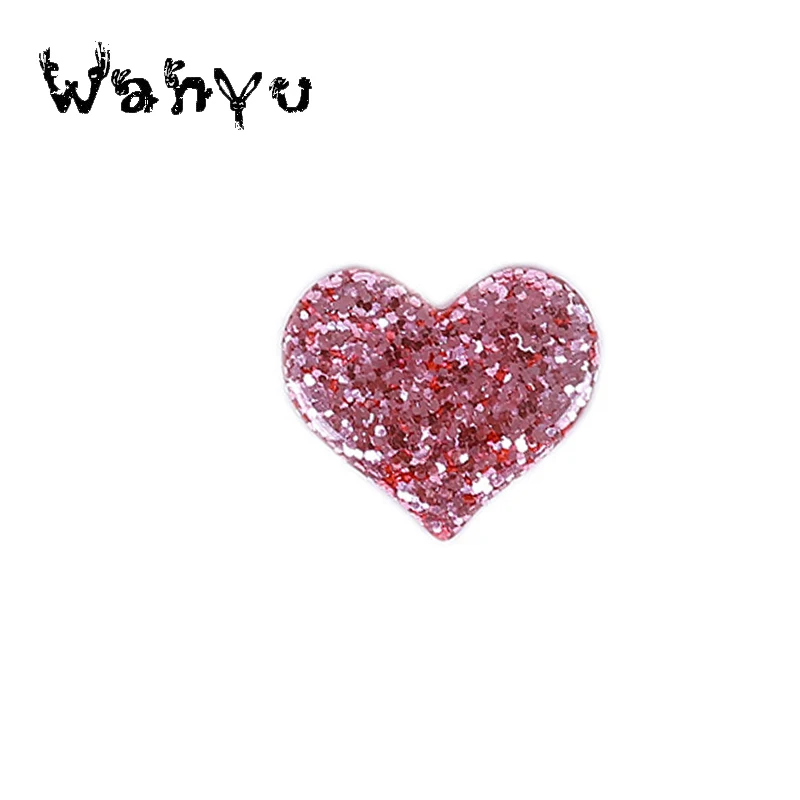 40pcs Sequins heart Padded Patches Appliques For handmade accessories diy hair bow craft | Дом и сад