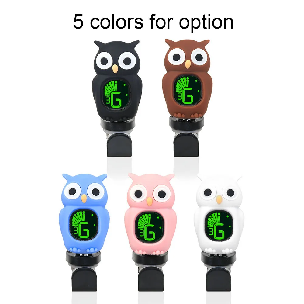 Клипсовый тюнер с ЖК дисплеем для гитары милый мультяшный хроматический бас