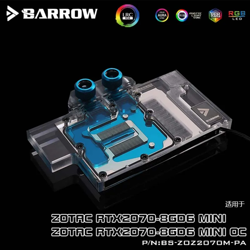 Кулер для воды Barrow с полным покрытием графический блок ZOTAC RTX2070 8GD6 MINI OC 5 В|Кулеры и