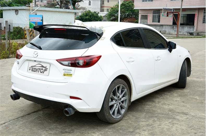 Автомобильные Спойлеры для Mazda 3 AXELA хэтчбек- заднее крыло из углеродного волокна ABS смолы спойлер высокое качество автомобильные аксессуары