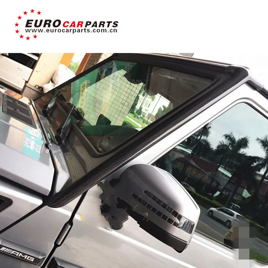 G class w463 карбоновая накладка на переднее окно для W463 G500 G55 G63 G65 карбоновая накладка на переднюю колонку Addon