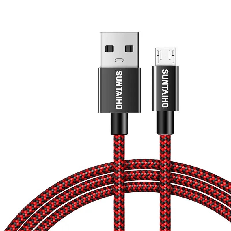 black red 1 м 2 м 3 м Micro USB кабель для Xiaomi Redmi Note 5 Pro 4 Кабель зарядного устройства микро-usb для samsung S7 edg Android Phone Micro шнур - Цвет: black red
