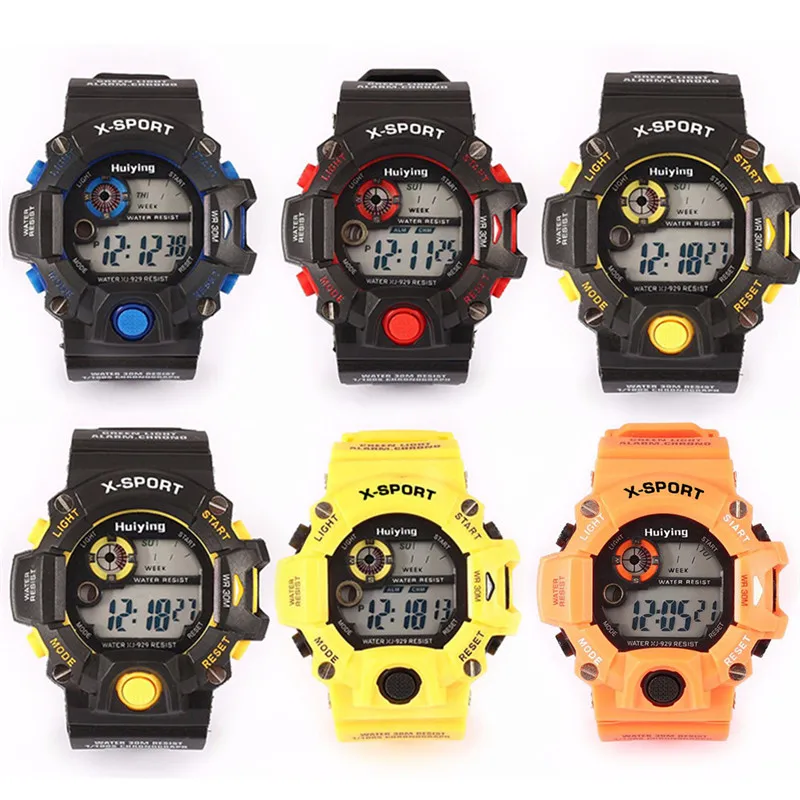 Новинка, спортивные часы Horloge Dames, светодиодный, военные, силиконовые, водонепроницаемые, 3 бар, Relojes Hombre, цифровые, синие, серые, оранжевые, красные, желтые
