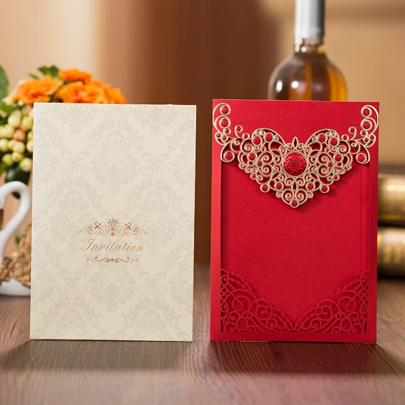 Cover and inner card 1 шт образец цветочной лазерной огранки свадебные пригласительные открытки элегантные поздравительные открытки для свадебного душа украшения на свадьбу День рождения - Цвет: Cover and inner card
