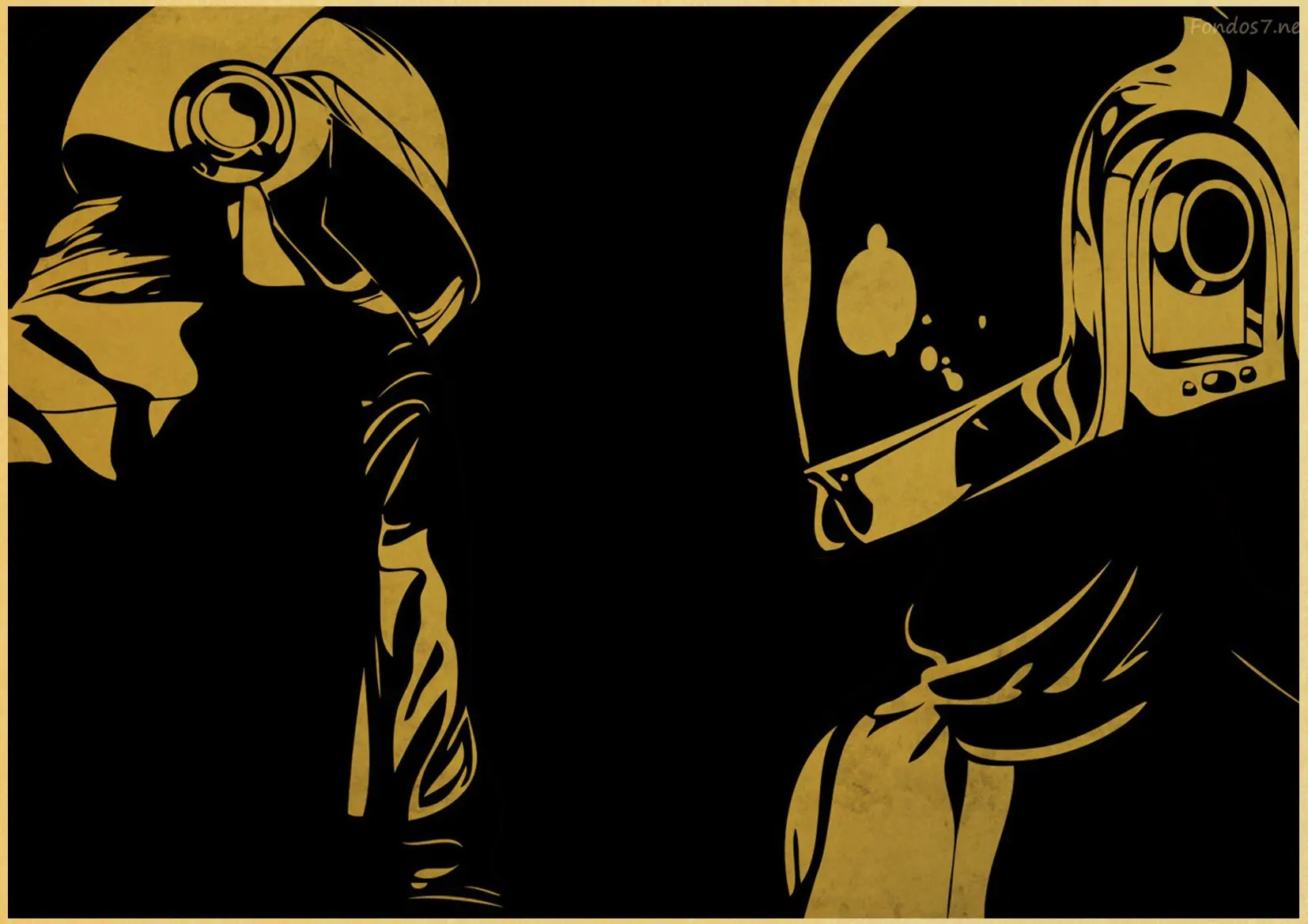 Daft панк-рок музыка постер музыкальной группы наклейки на стену винтажный плакатный принт высокого качества для бара и домашнего декора