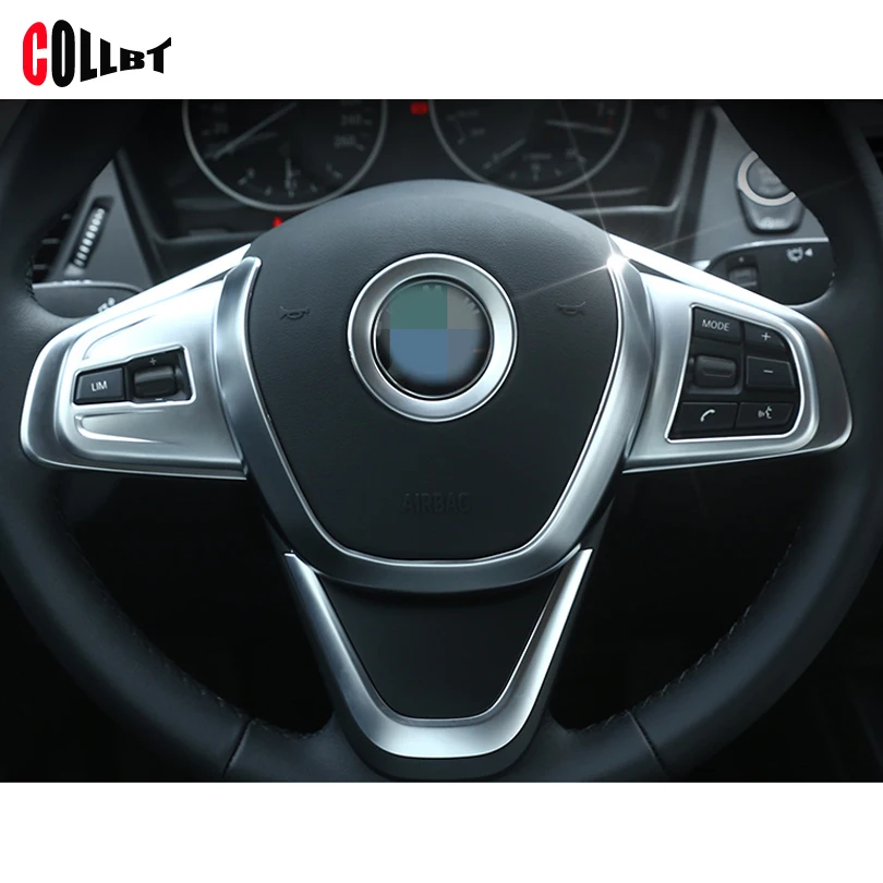 COLLBT ABS Chrome Steering Wheel Sequins Decoration Trim Cover For BMW X1 2016-17 1 series 2017 2 Tourer 2015-17 | Автомобили и