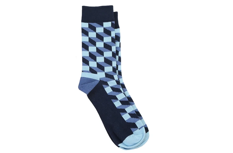 Мужские носки из чесаного хлопка, все сезоны, Компрессионные носки, цветные забавные мужские носки, большие размеры 39-46