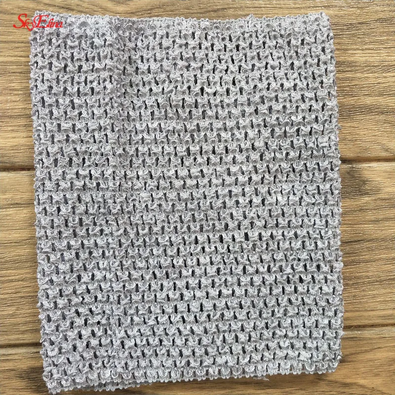 gray 9 дюймов, обхват груди, для детей, 23x20 см, 24 цвета, эластичная, обернутая грудь, вязаная крючком повязка на голову для девочек, пачка, топ-труба, широкая юбка, платье 6Z - Цвет: gray