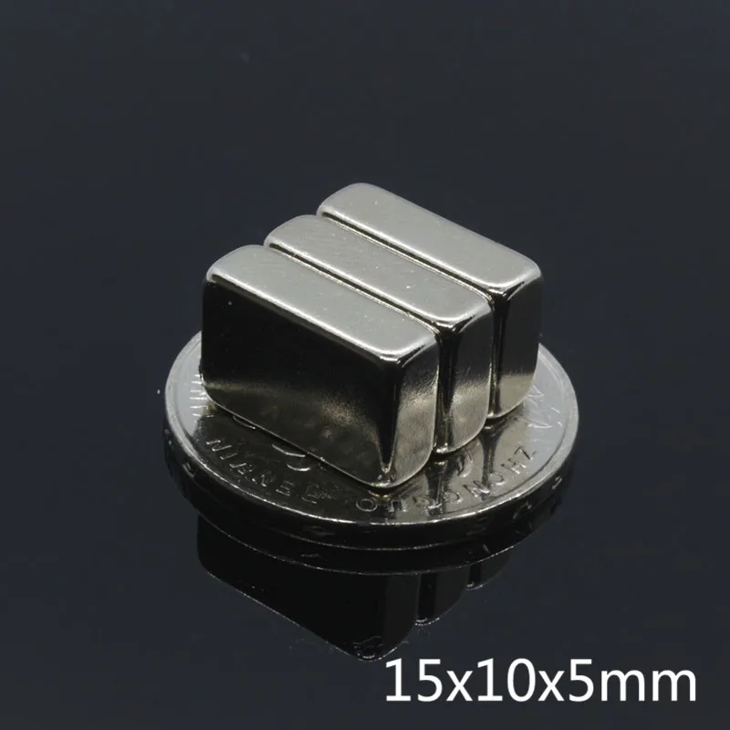 5 шт. 15x10x5 мм супер сильный кубоид Блок Редкоземельные Магниты неодимовый магнит