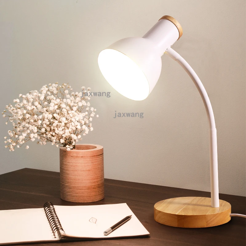 Скандинавская настольная лампа светодиодный прикроватный светильник для