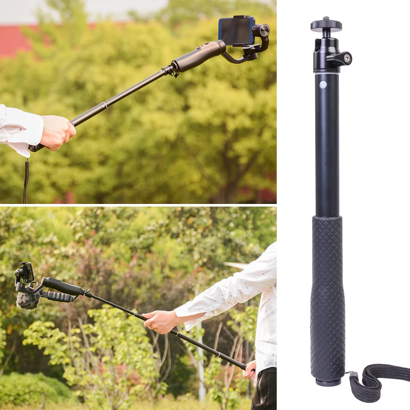 Телескопическая штанга для экшн камеры монопод Zhiyun Z1/Smooth Q/smooth 4/ Evolution /DJI Osmo 2/Feiyu