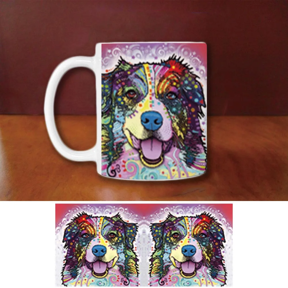 Модная Австралийская овчарка Бигль кофейные кружки милая собака креативная