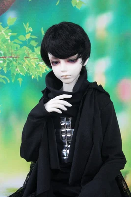 Черный Сразу же отправляется BJD/SD кукла парик кукла ремесло venitu золотой рулон короткие волосы высокая температура провода 1/3 1/4 1/6 высокое качество - Цвет: Черный