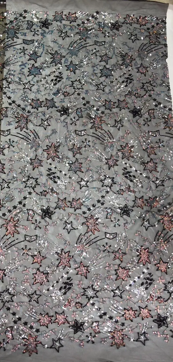 Красивая яркая нигерийская ткань для вечернего платья Новая африканская вышитая