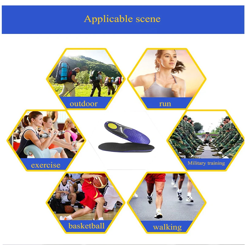 Elino массажные спортивные стельки для обуви Подошвенная Фасциит плоская подошва
