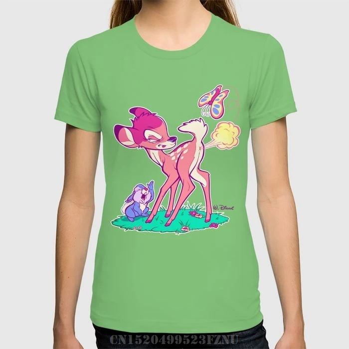 2018 Весна ажиотажный женская футболка ПЕРДЕТЬ в лесу короткая шея О печати