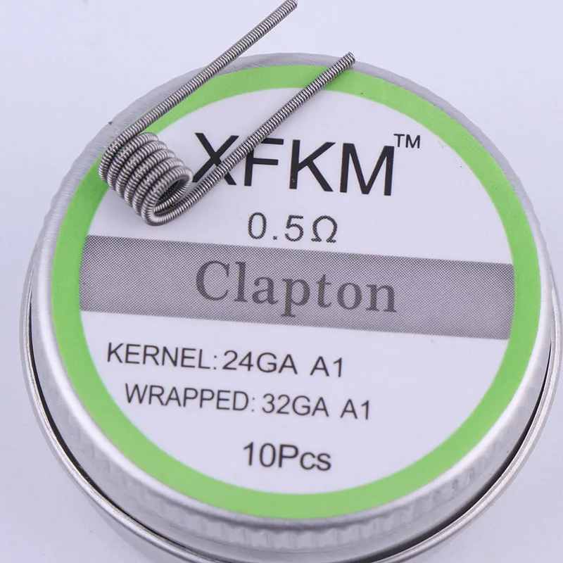 XFKM a1 316 плоский витой провод плавленый Clapton катушки улья предварительно завернутый провод Alien Mix Twist Quad Tiger нагревательный Rda катушка - Цвет: clapton 0.5