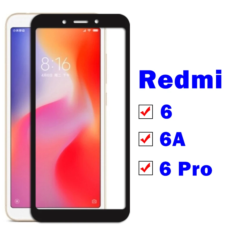 Защитное стекло для xiaomi redmi 6 a 6a pro защитное xiaomei xaomi red mi a6 6pro официальный redmi6 remi mi6a