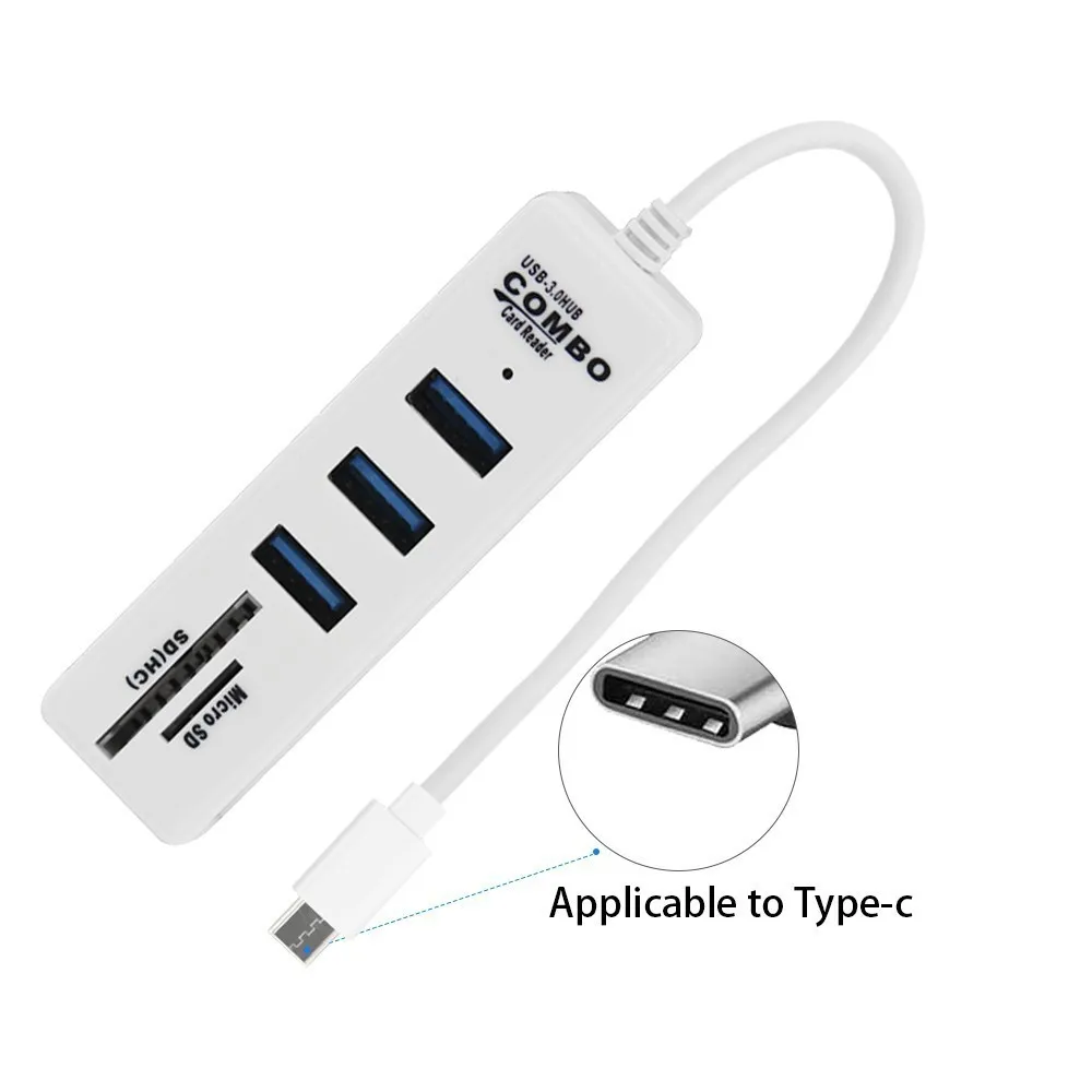 USB 3 0 Тип C комбинированный мультиконцентратор 5 до портов мульти кардридер Sd/Cf/C Otg