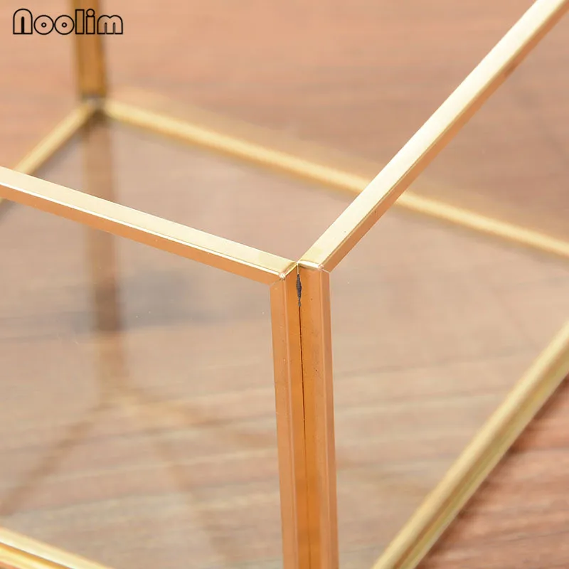 Квадратный стеклянный контейнер с геометрическим рисунком коробка для хранения