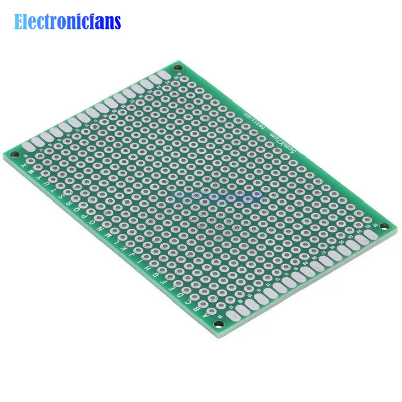 

10Pcs Prototype PCB Board Protoboard Tinned Universal Breadboard Prototyping Solderless FR4 PCB Double-Sided 5x7 cm 50x70mm FR4