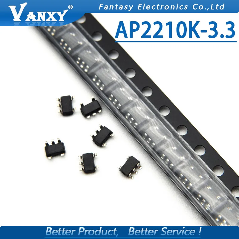10 шт. AP2210K 3.3 SOT23 5 СОТ 23 3 V 3.3TRG1 3.3TRE1 новый подлинный|Интегральные схемы| |