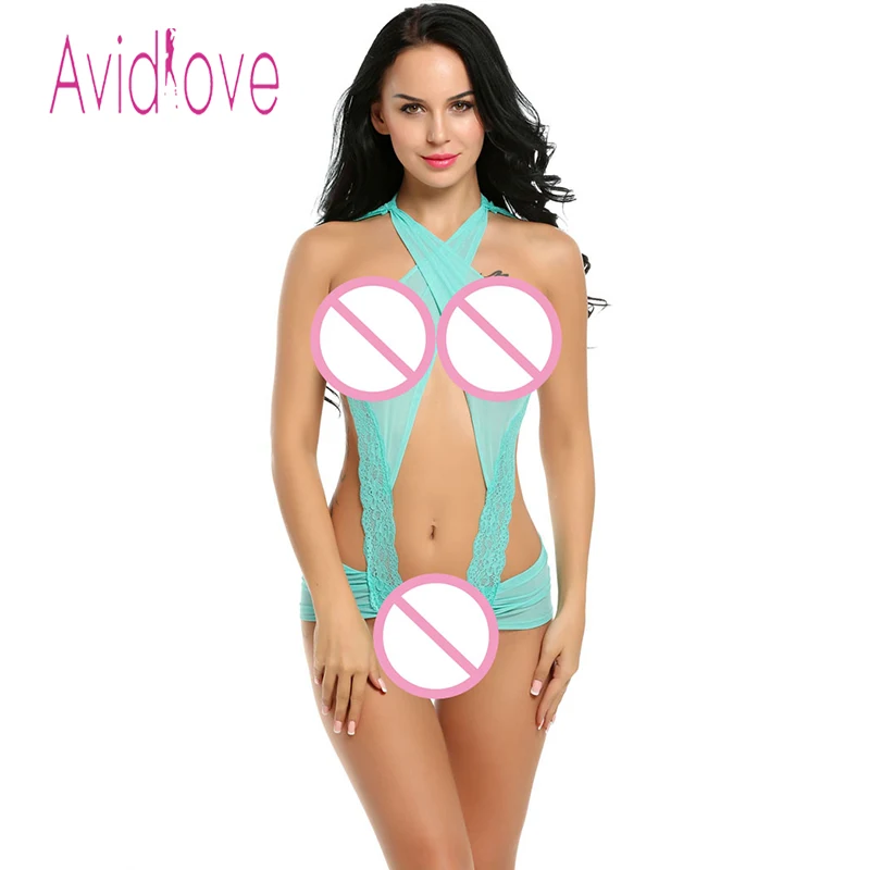 Женское Кружевное боди с цветочным принтом Avidlove сексуальное нижнее белье