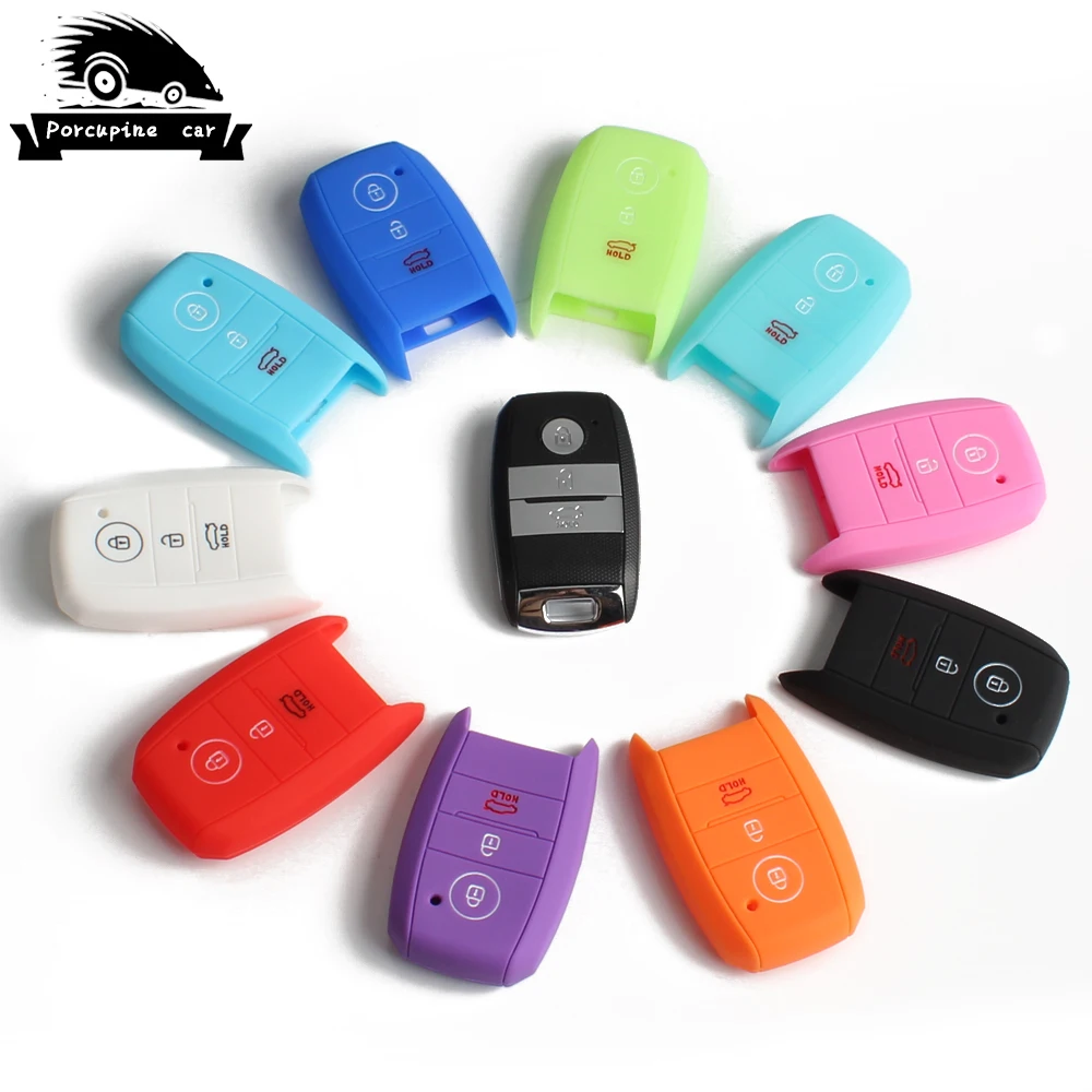 Силиконовый чехол для ключей от машины защитный автомобильных Kia K4 K5 KX3 KX5 KX7 NIRO