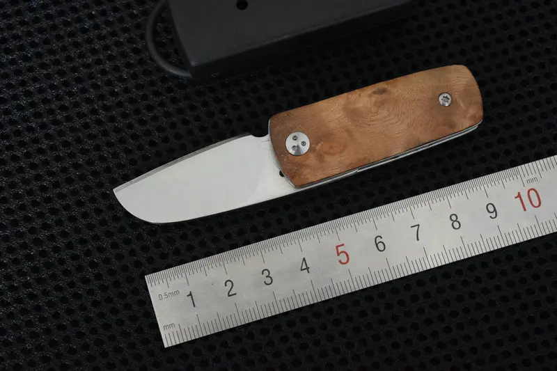 Trskt Small Folding knife hunting camping Pocket knives 440c Steel Satin Blade wood Handle 58HRC Dropshipping | Инструменты