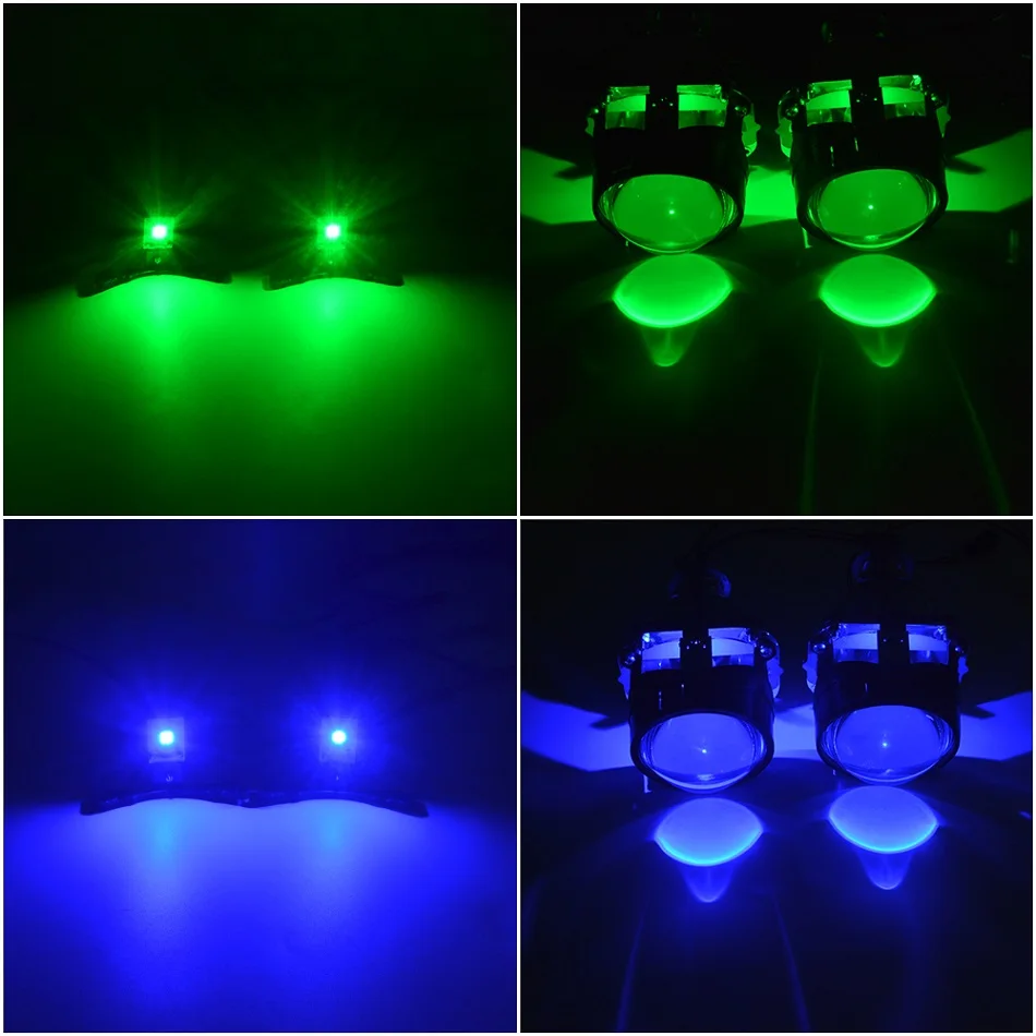 RACBOX светодиодный Devil Eyes Demon Eye для фар объектив проектора DIY красный синий зеленый DRL автомобиль модифицированный Стиль