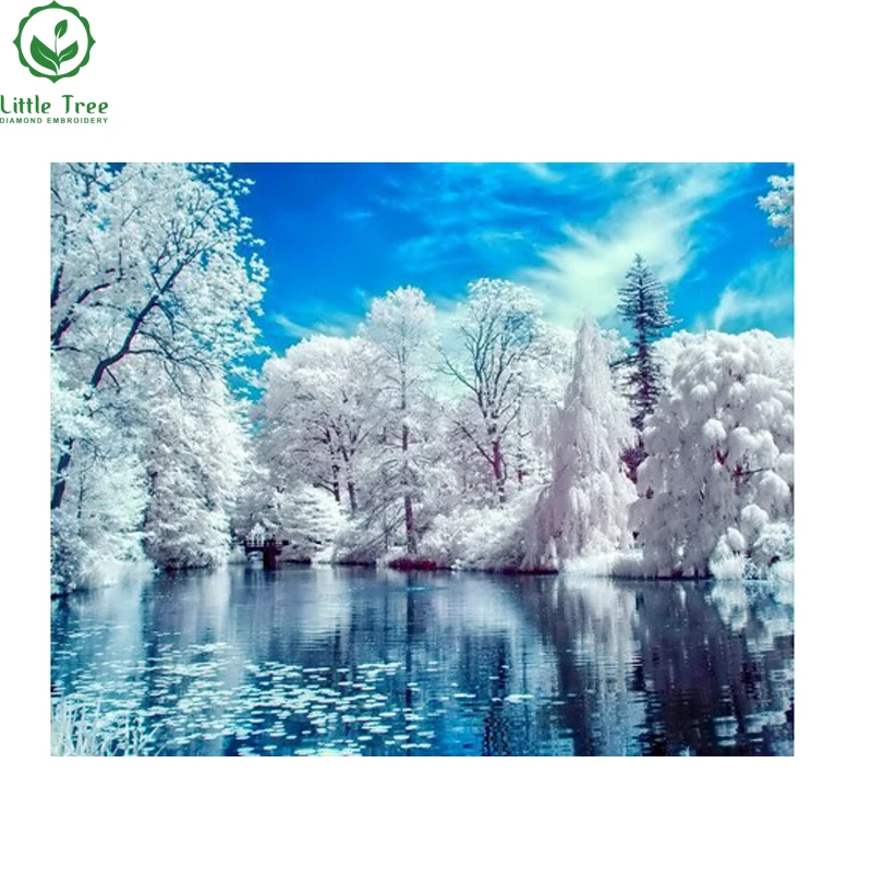 Ремесла Новые 3d Diy алмазная живопись Bule Sky Ice отсутствие снега дерево Пейзаж