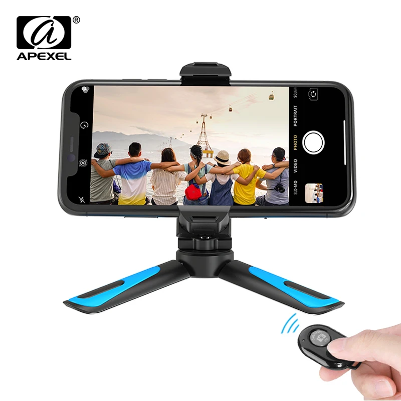 

APEXEL 360 Rotation Vertical Shooting 2 in 1 Mini Tripod Phone Mount Holdr for iPhone Xs Max Xs X 8 7 Plus Samsung S8 S9