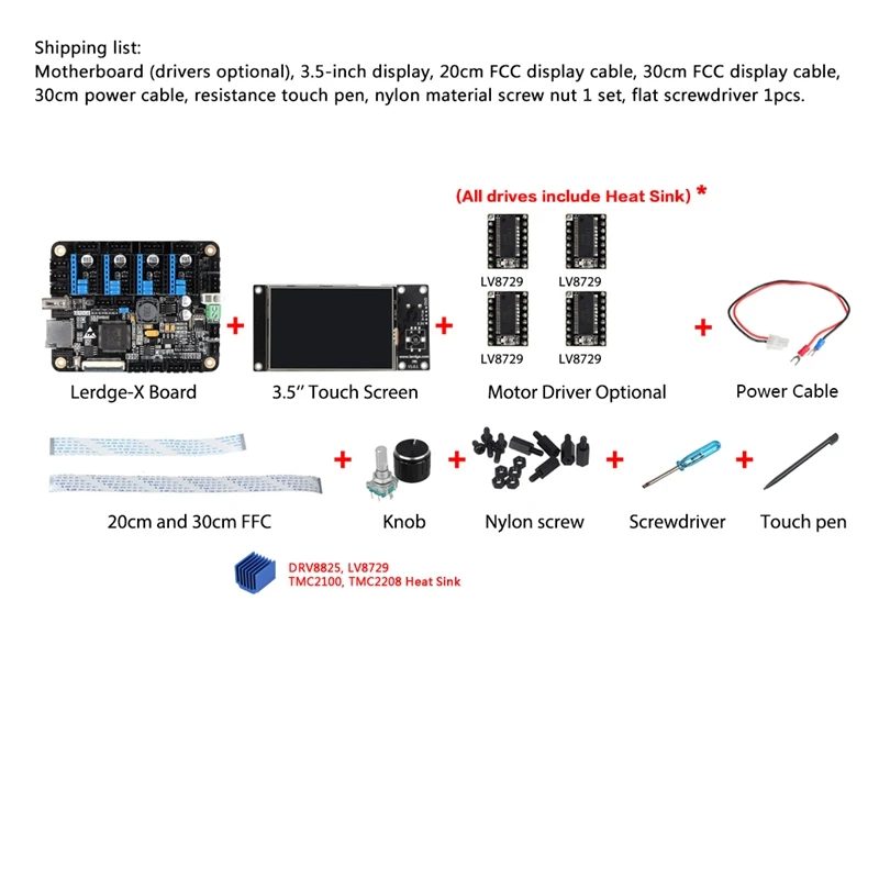 3d принтер плата управления материнская + шаговый Драйвер 3 5 &quotсенсорный