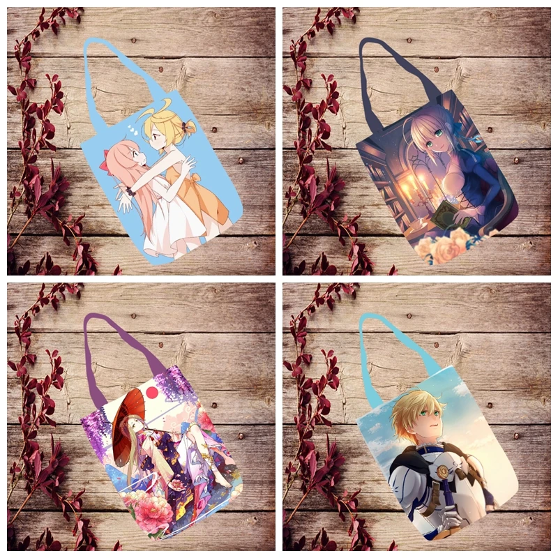 

IVYYE Fate Saber Fashion аниме складная сумка, Холщовая Сумка для покупок, Повседневная сумка через плечо, индивидуальная женская сумка-тоут для девуш...