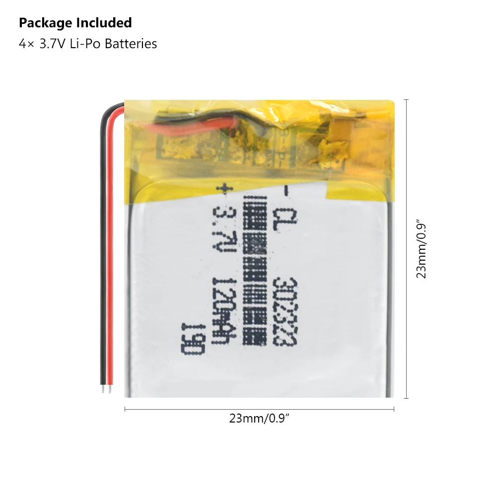 302323 120mAh 3 7 V Смарт часы беспроводная карта аудио рекордер литий полимерный
